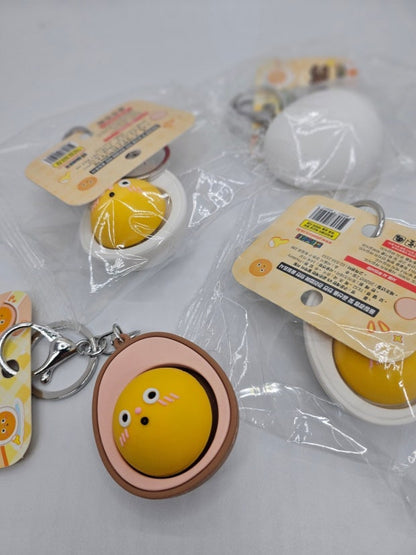 Boiled Egg Clicker Keychain