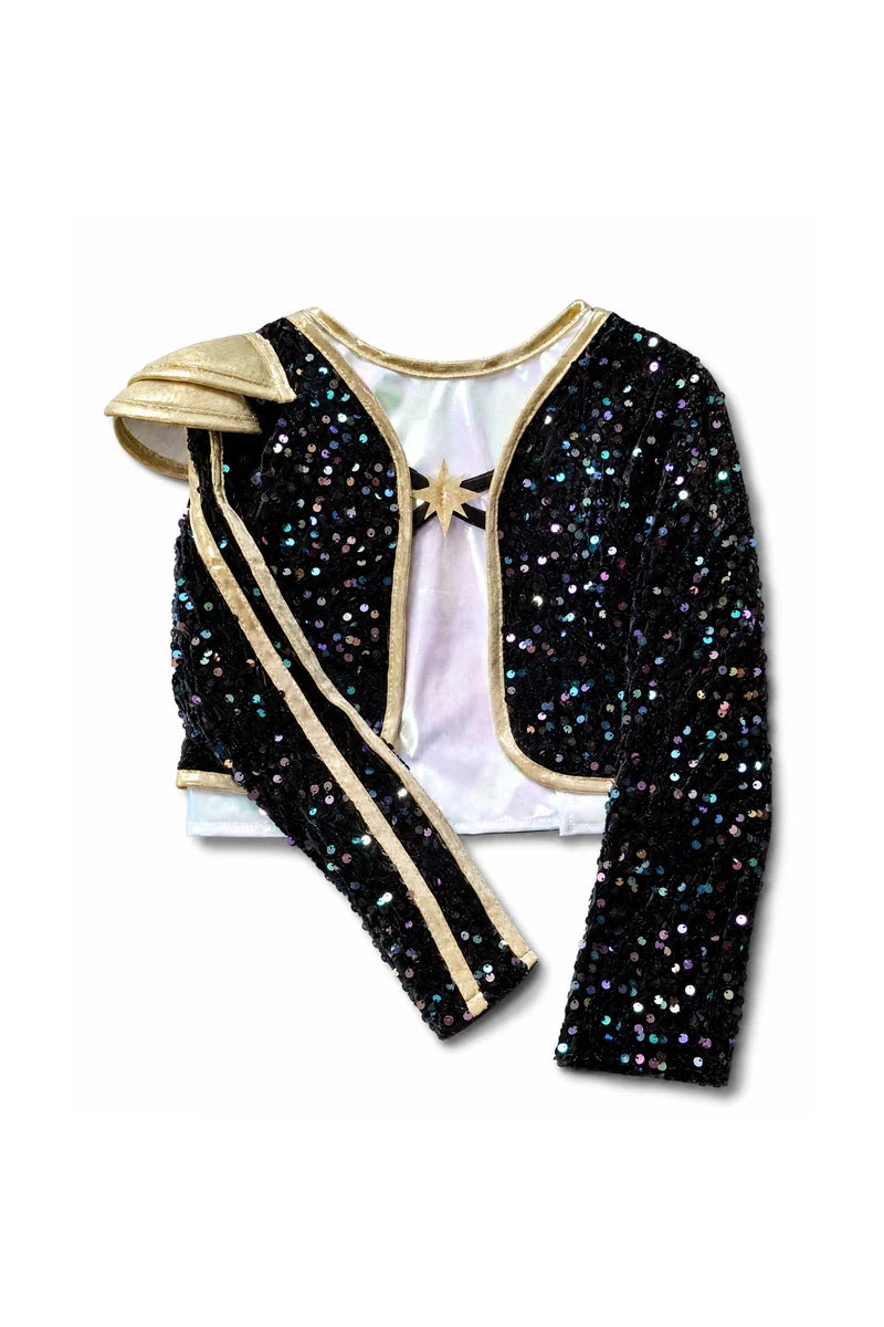 Rock Star Warrior Set with Jacket, Attached Shirt and Skirt, 5-6