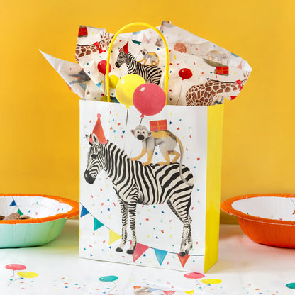 Safari Animals Gift Bags - 8 Pack
