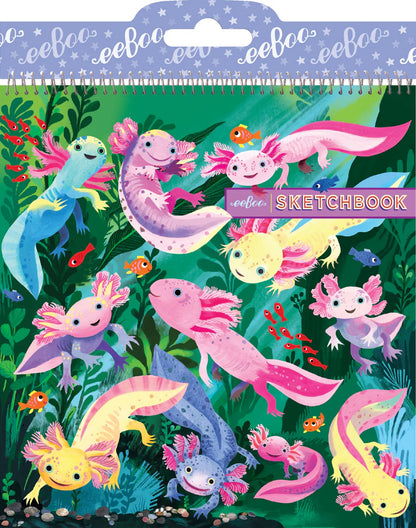 Axolotl Sketchbook, Square - Little Pickles Toy Store