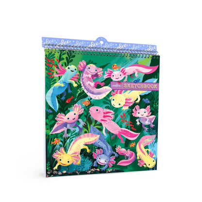 Axolotl Sketchbook, Square - Little Pickles Toy Store