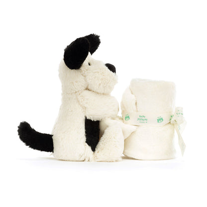 Bashful Black & Cream Puppy Soother (RECYCLED FIBERS) - Little Pickles Toy Store