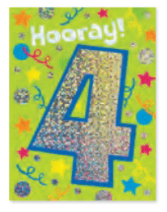 Small Foil Number Card