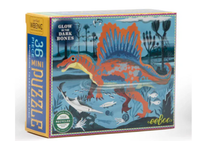 Mini Dinosaur Glow-in-the-Dark Puzzles - 36 Pieces
