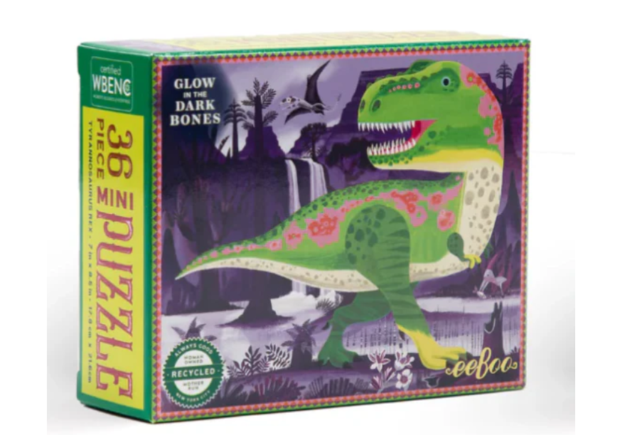 Mini Dinosaur Glow-in-the-Dark Puzzles - 36 Pieces