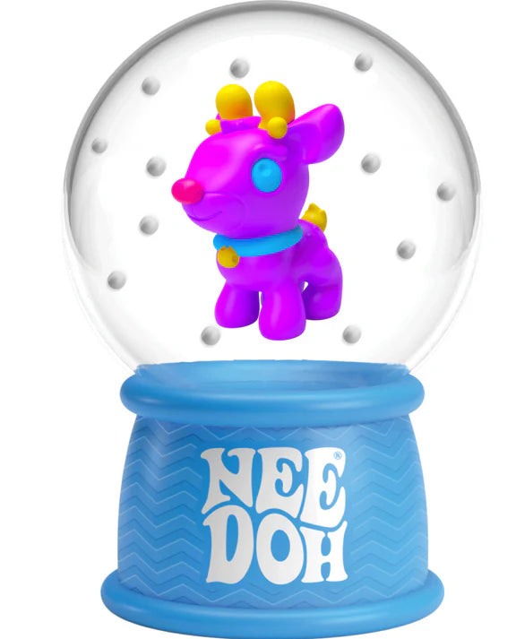 Squishmas Squish N' Flow Snow Globe Green/Purple Reindeer (No Returns or Refunds)