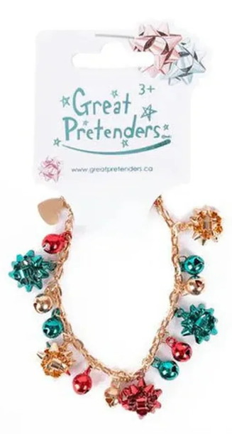 Jingle Bells Holiday Bracelet Red & Teal
