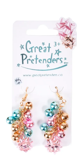 Jingle Bells Earrings Pink & Aqua