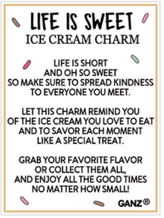 Life is Sweet Ice Cream Charm
