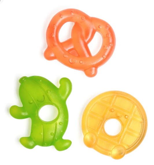 Itzy Cutie Coolers Water Filled Teethers 3 pack - Silly Foods
