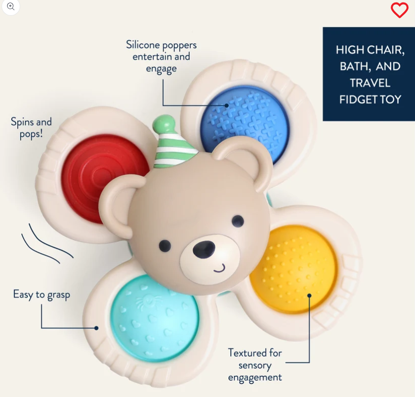 Itzy Pop & Whirl Bath & Travel Toy - Circus Bear