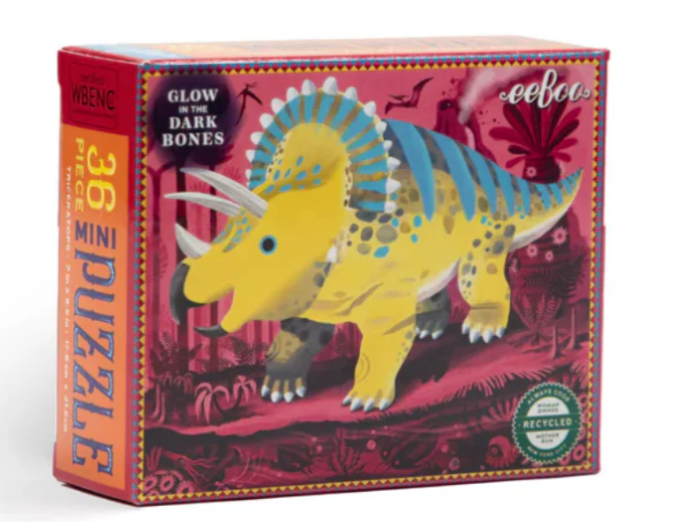 Mini Dinosaur Glow-in-the-Dark Puzzles - 36 Pieces