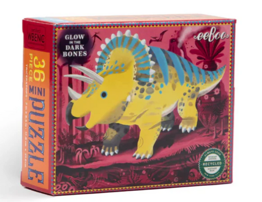Mini Dinosaur Glow-in-the-Dark Puzzles - 36 Pieces