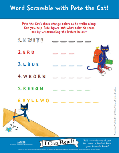 Pete the Cat - I Love My White Shoes