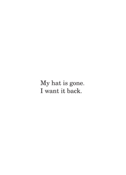 I Want My Hat Back Picture Book