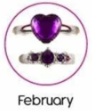 Kid's Adjustable Birthstone Ring - Center Stone with Baguettes