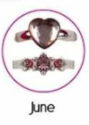 Kid's Adjustable Birthstone Ring - Center Stone with Baguettes