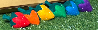 Handmade Soft Toy Rainbow Strawberries - Set of 6