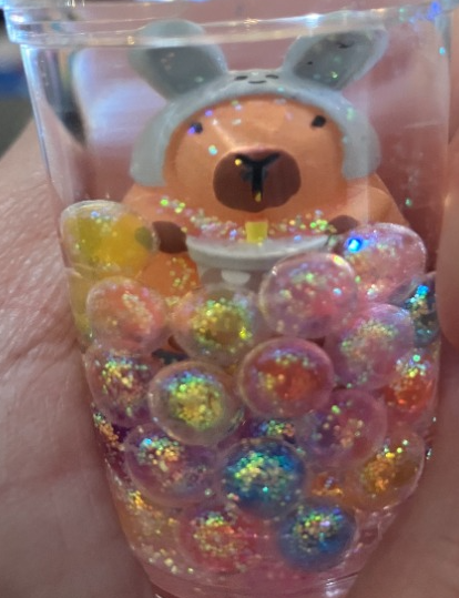 Capybara Boba Floaty Key Charm