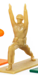 Rainbow Yoga Joes - Army Men In Yoga Poses
