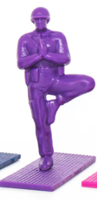 Rainbow Yoga Joes - Army Men In Yoga Poses