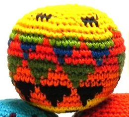 Multicolored Crochet Hacky Sack