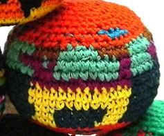 Multicolored Crochet Hacky Sack