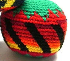 Multicolored Crochet Hacky Sack