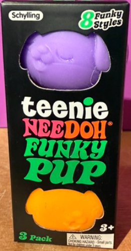 Schylling Official NeeDoh Teenie Funky Pup 3-Pack - No Returns or Refunds