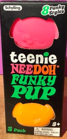 Schylling Official NeeDoh Teenie Funky Pup 3-Pack - No Returns or Refunds