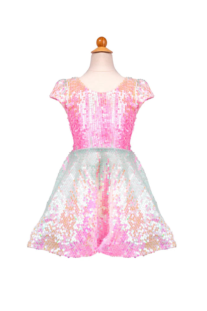 Sorbet Swirl Skater Dress, Size 3-4