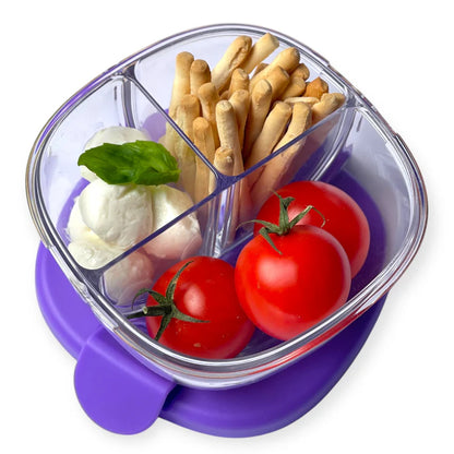 Leakproof Snack Bowl with 3 Compartment