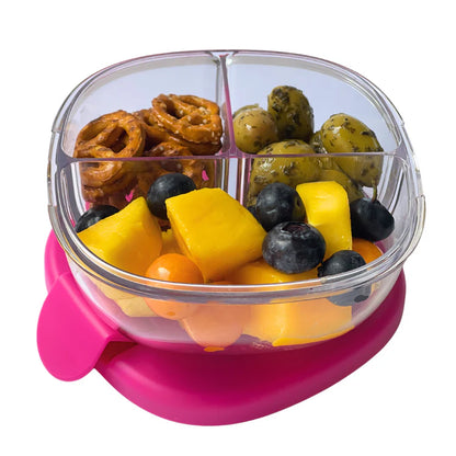 Leakproof Snack Bowl with 3 Compartment