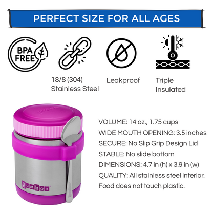 Thermal Food Jar For Hot Lunch - Yumbox Zuppa with Spoon - Little Pickles Toy Store