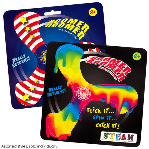 Boomer Roomer Indoor Boomerang Red White Blue