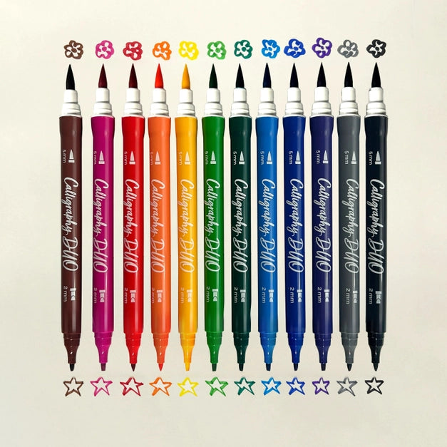 Ooly Calligraphy Duo Markers - Set of 12