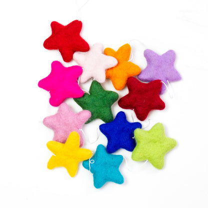 Felt Garland - Multi-Color Stars - Little Pickles Toy Store