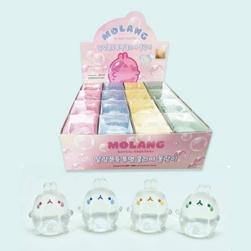 Molang Clear Mochi Squishy - No Returns or Refunds