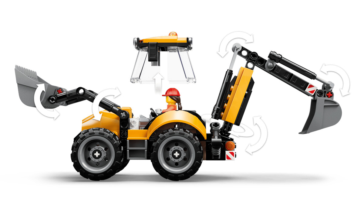 LEGO CITY: Yellow Backhoe Loader #60580