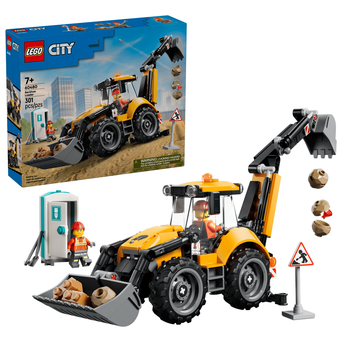 LEGO CITY: Yellow Backhoe Loader #60580