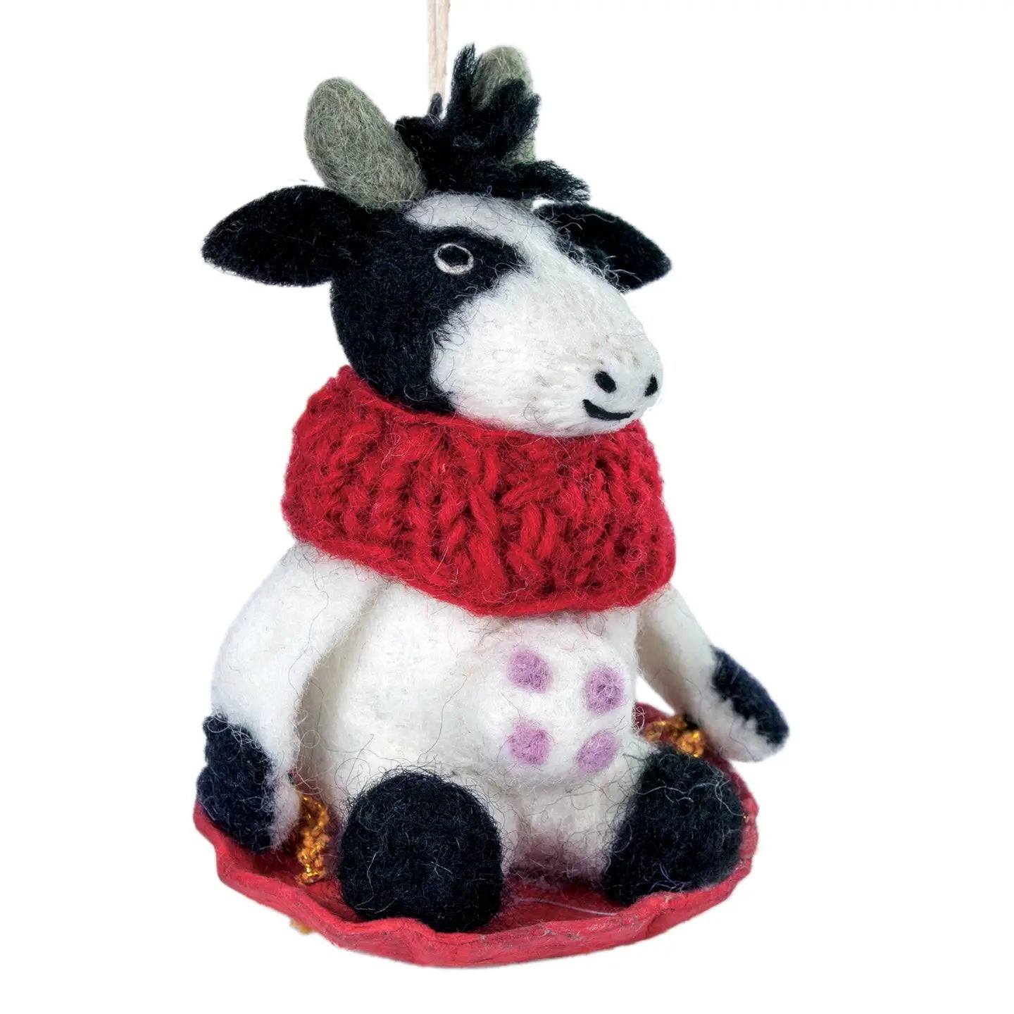 Bessie Sledding Ornament - Little Pickles Toy Store