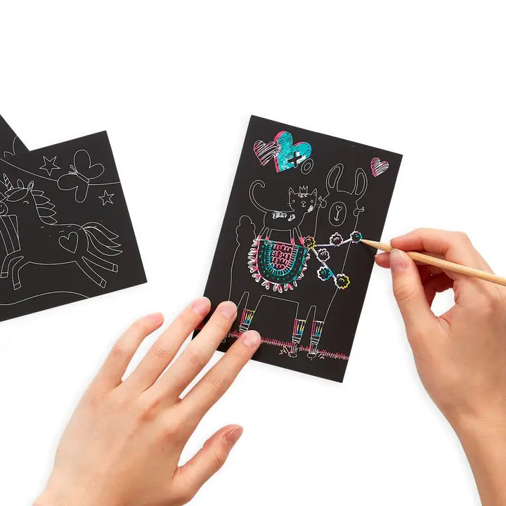 Ooly Mini Scratch & Scribble Art Kit: Funtastic Friends