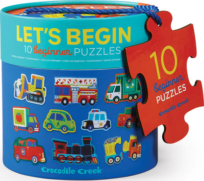 Let’s Begin 2 Piece Puzzle Set -  Vehicles - Little Pickles Toy Store