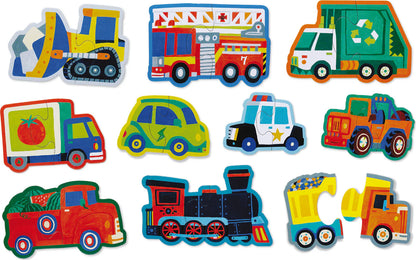Let’s Begin 2 Piece Puzzle Set -  Vehicles - Little Pickles Toy Store