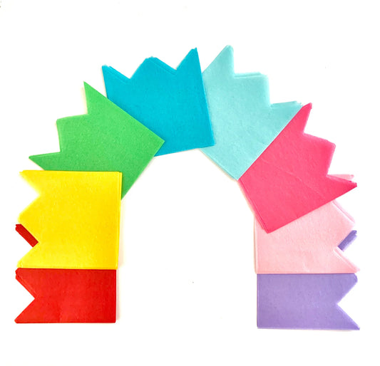 Tissue Paper Crowns - Rainbow