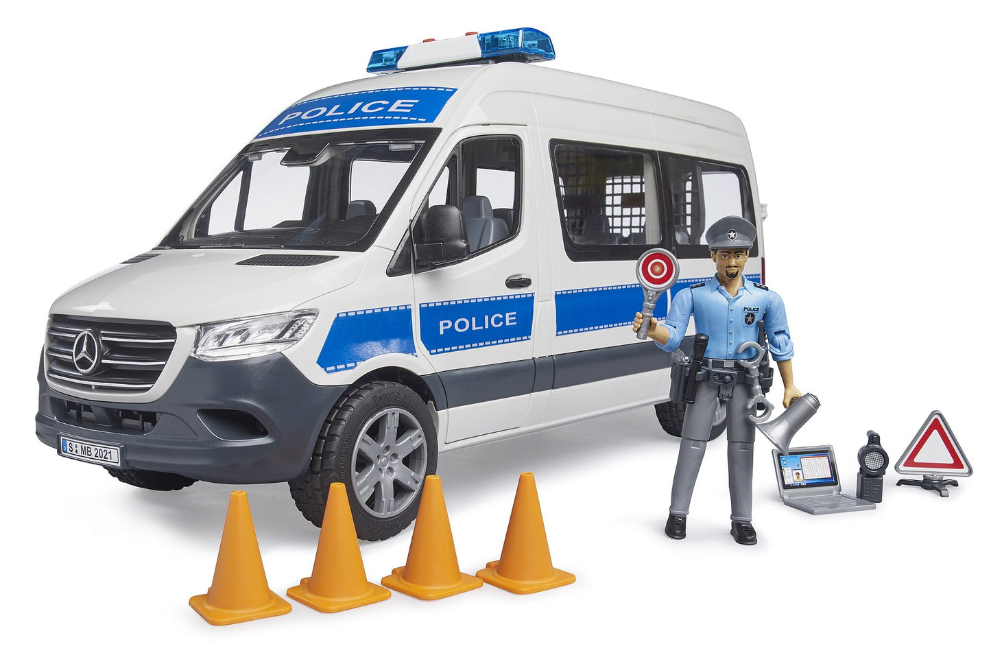 MB Sprinter Police Emergency Vehicle with Lights & Sounds and Policeman