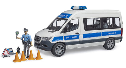 MB Sprinter Police Emergency Vehicle with Lights & Sounds and Policeman - Little Pickles Toy Store