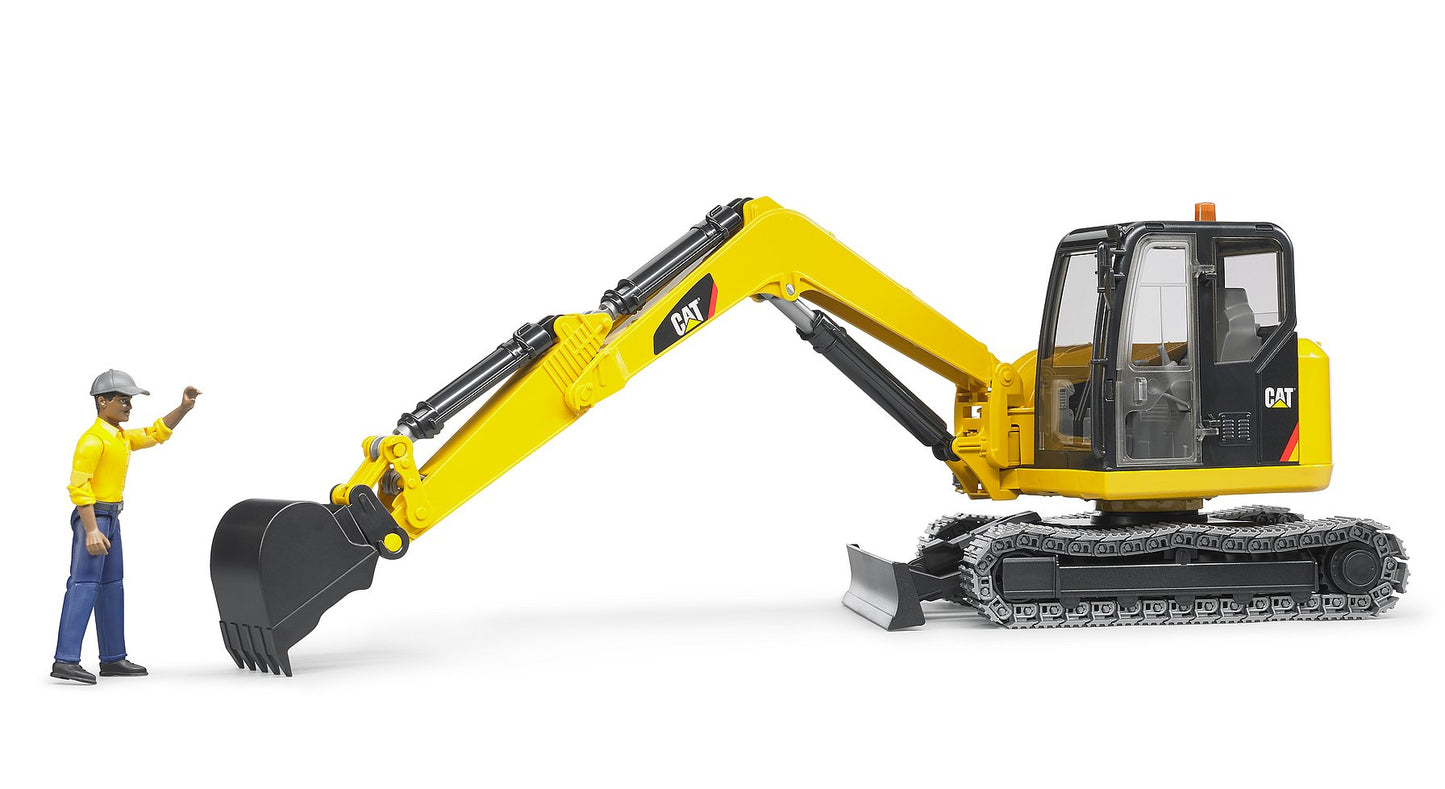 Cat Mini Excavator with worker