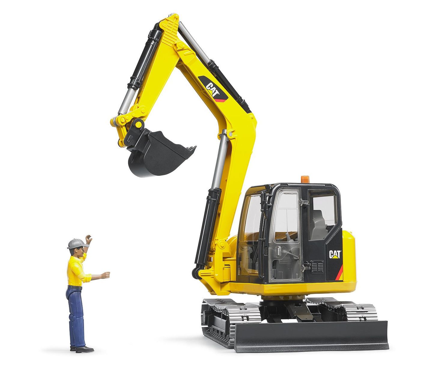 Cat Mini Excavator with worker