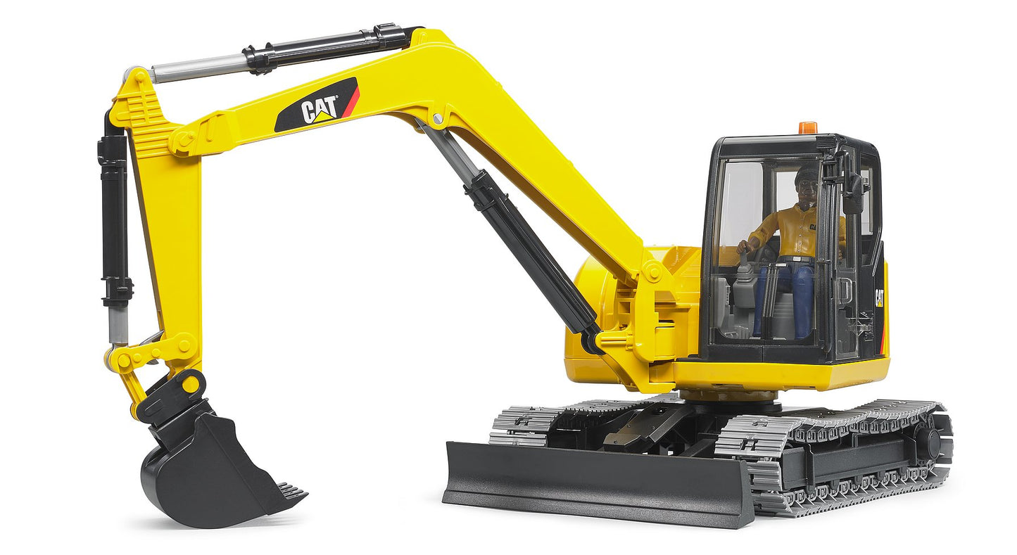 Cat Mini Excavator with worker